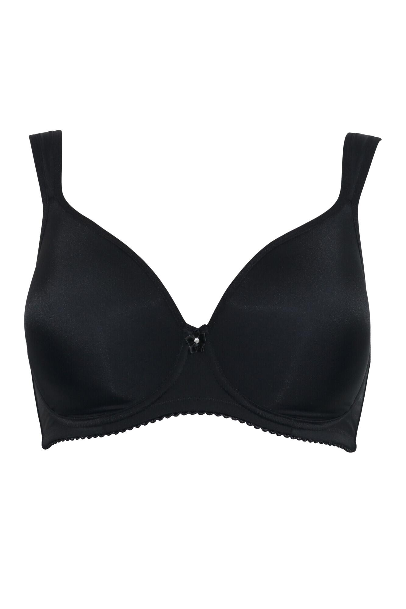 St Tropez Full Coverage Memory Foam T-Shirt Bra in Black | Pour Moi