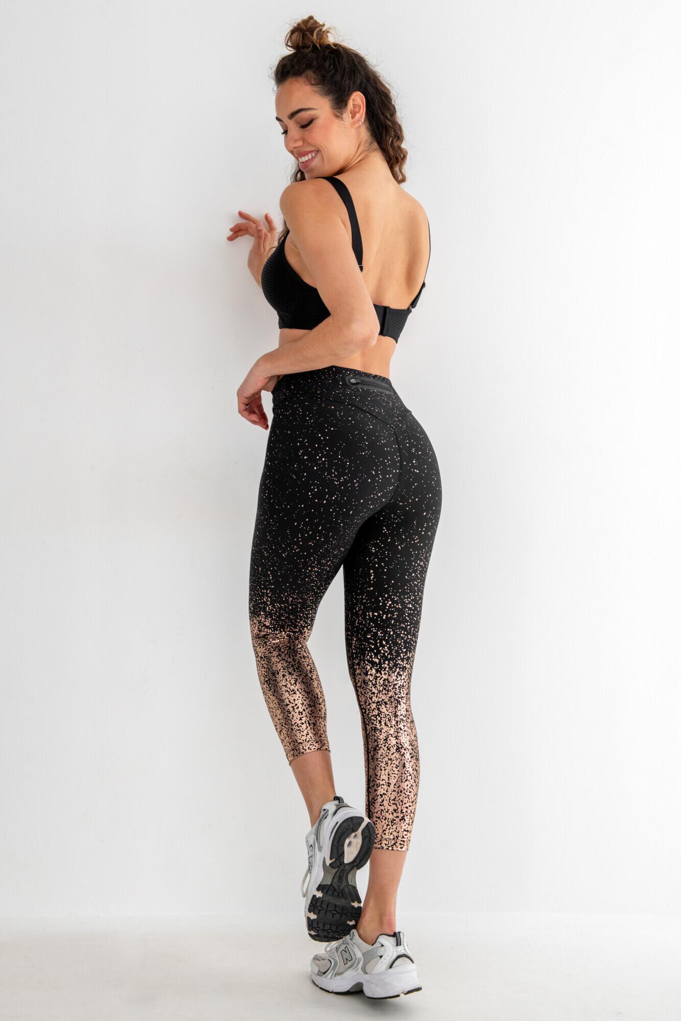 Metallic gym leggings online