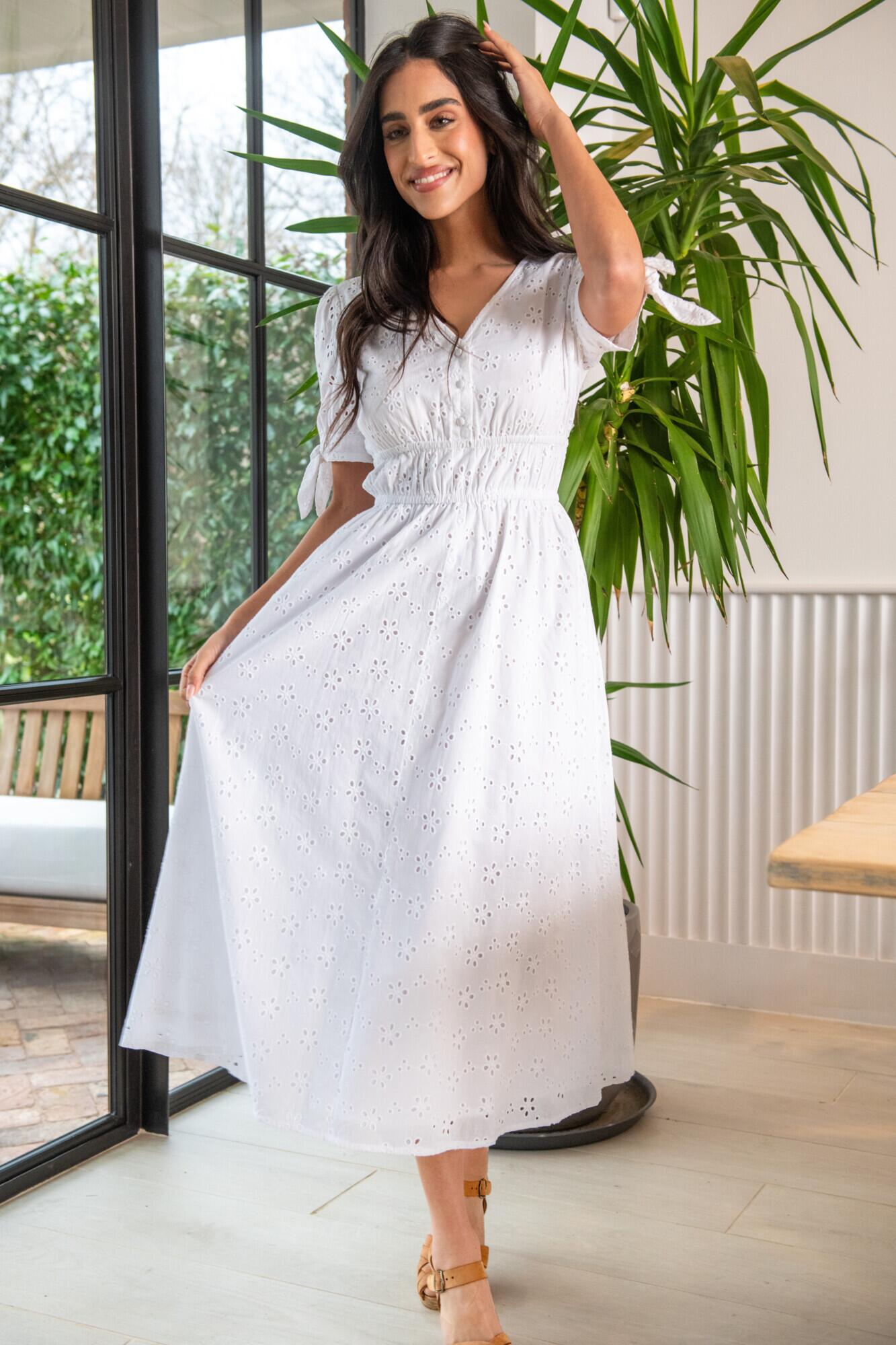 Amanda Fuller'S Favorite Dress: Pour Moi White Midaxi - towq312
