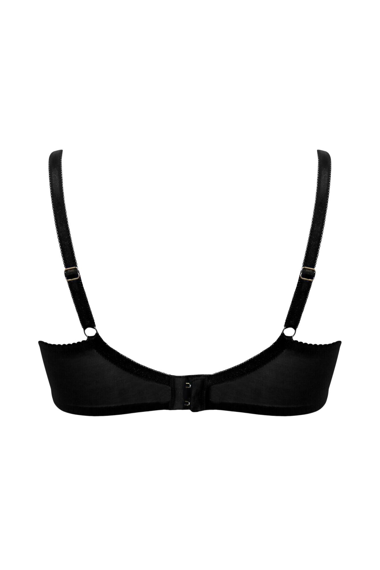 Fleur Non-Padded Balconette Set in Black | Pour Moi