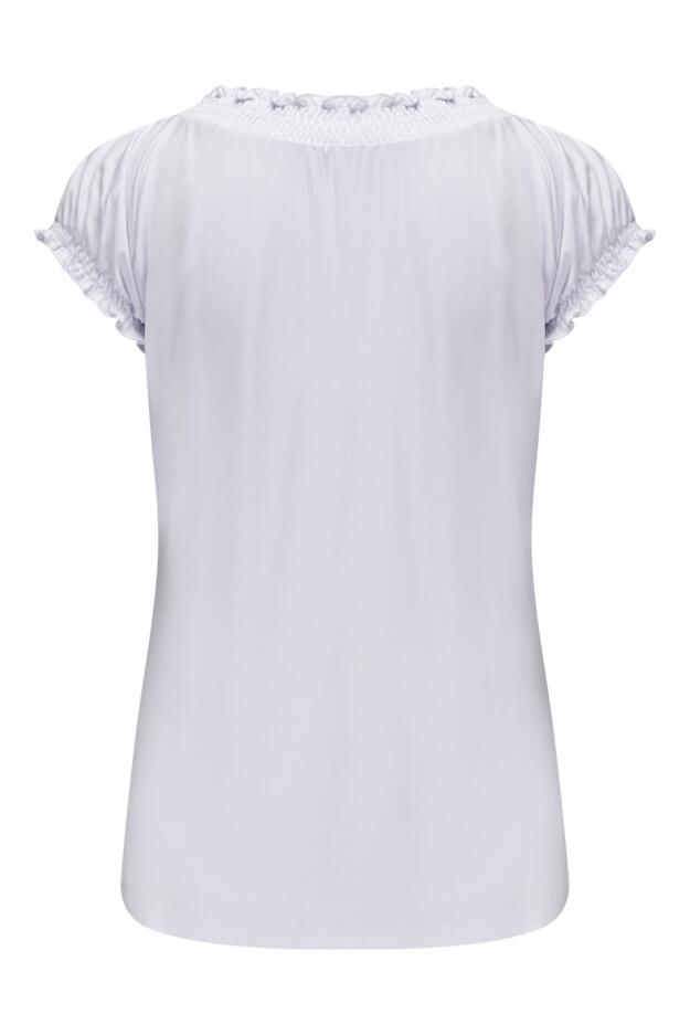 Payton Contrast Stitch Cap Sleeve Stretch Jersey Top