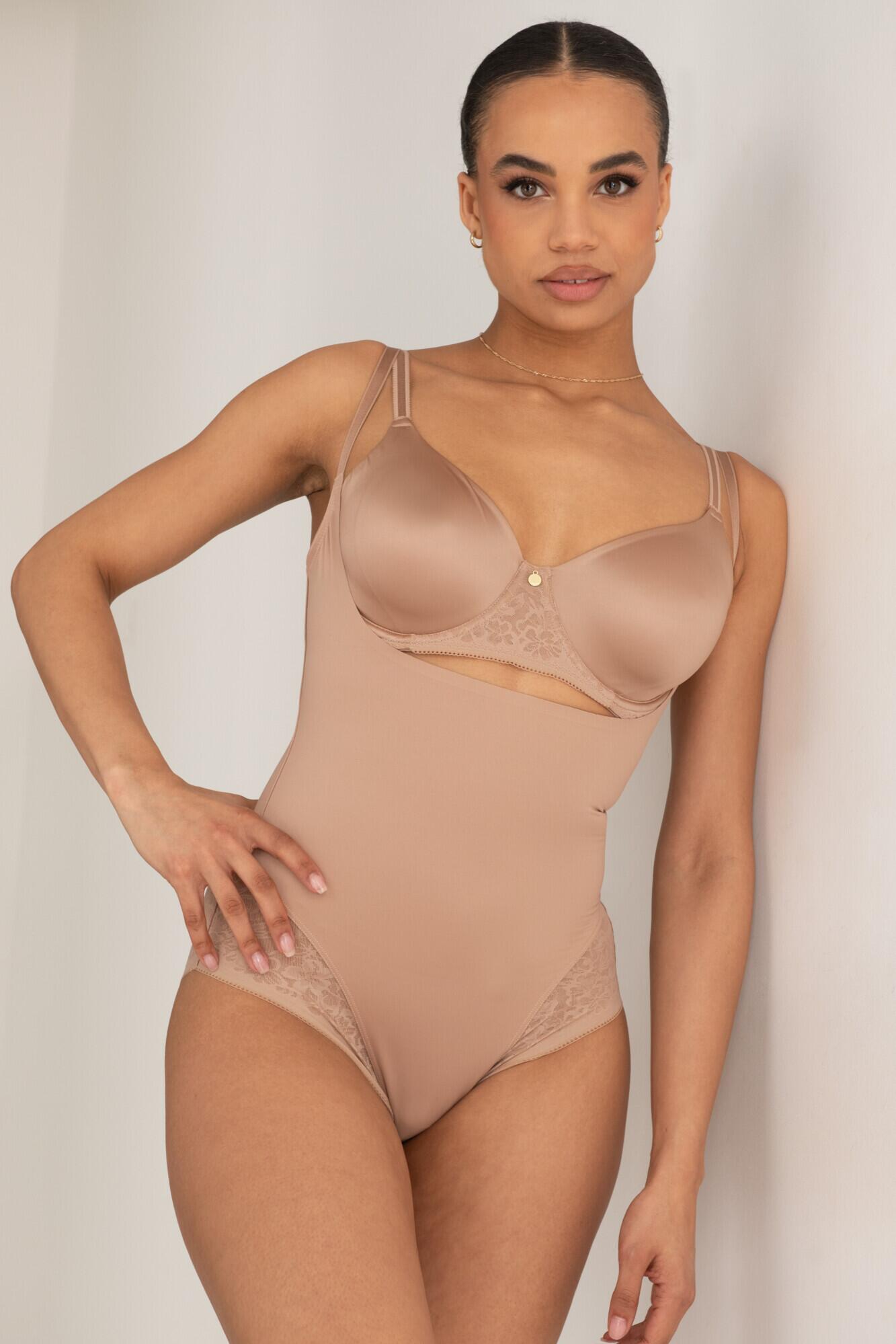 Effortless Shapewear Tummy Control Wear Your Own Bra Body in Toffee Pour Moi