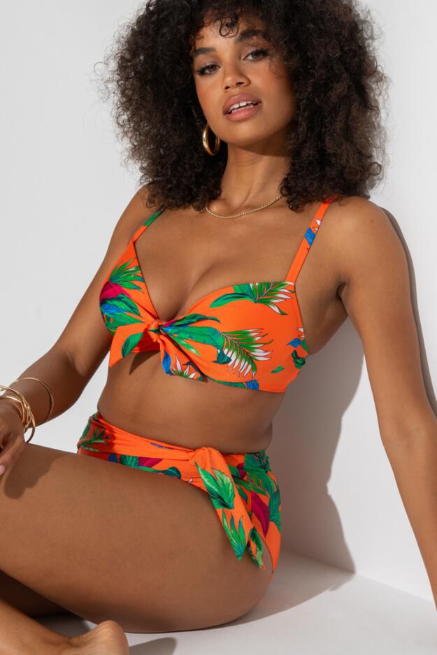 Paradiso Lightly Padded Underwired Front Tie Bikini Top