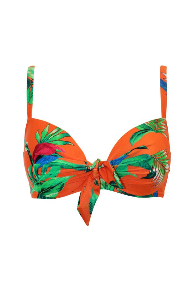 Paradiso Lightly Padded Underwired Front Tie Bikini Top