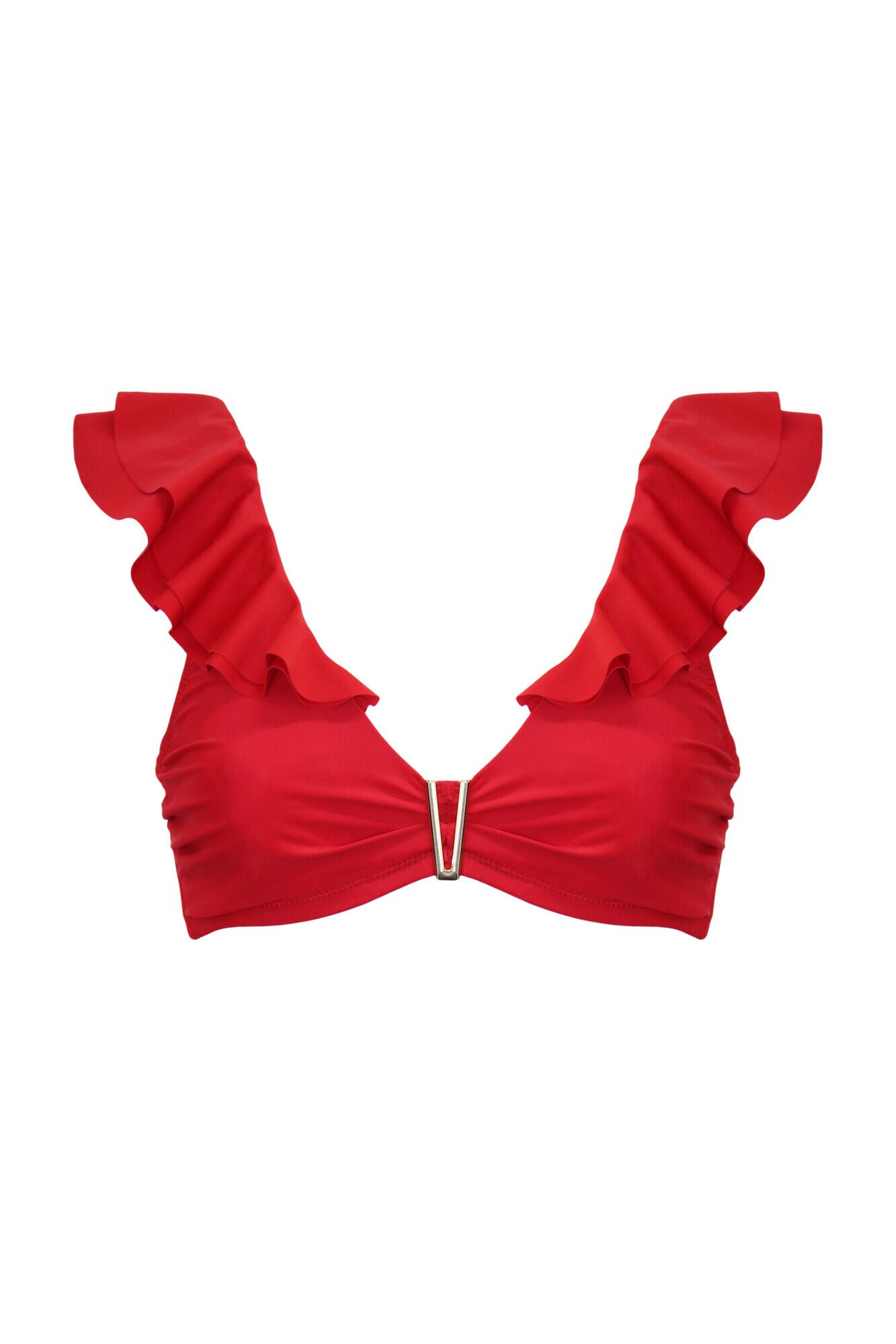 Padded ruffle bikini top online