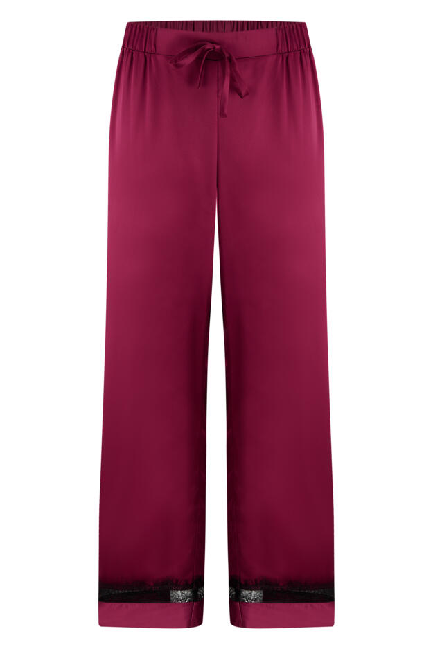 Dusk Satin and Lace Revere Collar Pyjama Set
