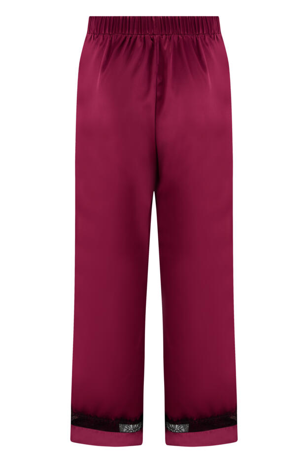 Dusk Satin and Lace Revere Collar Pyjama Set