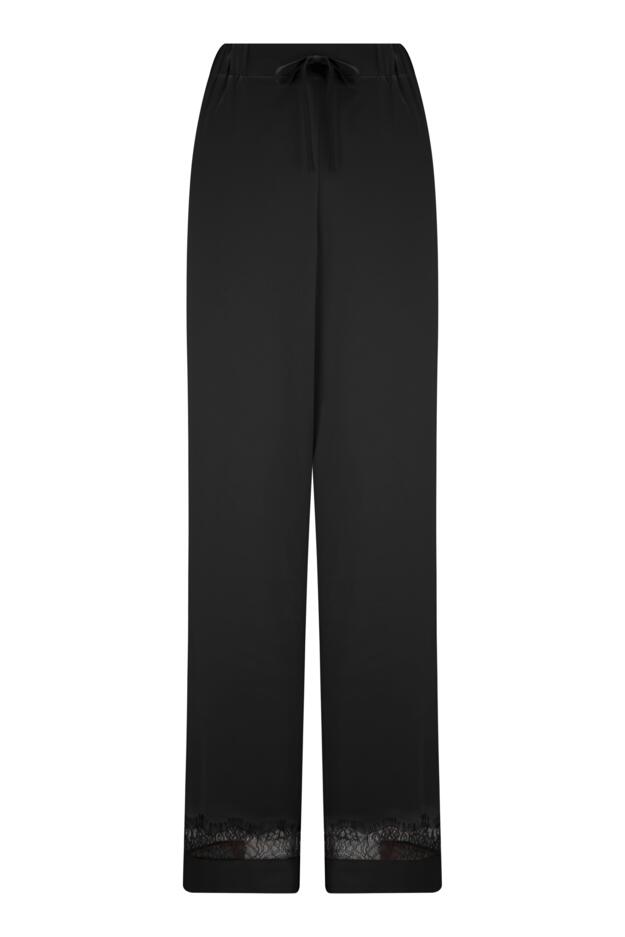 Dusk Satin and Lace Revere Collar Pyjama Set