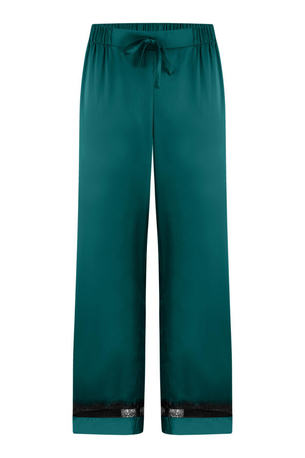 Dusk Satin and Lace Revere Collar Pyjama Set