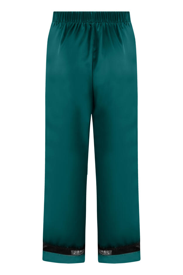 Dusk Satin and Lace Revere Collar Pyjama Set