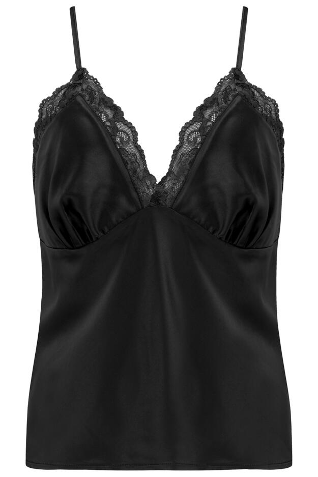 Dusk Satin Lace Trim Cami and Short