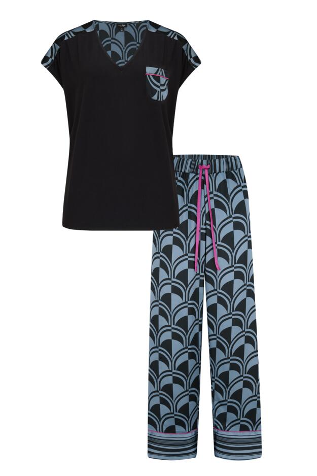 Satin Jersey T-Shirt Pyjama Set