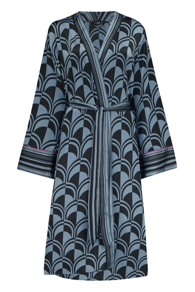  Satin Print Mix Midi Gown