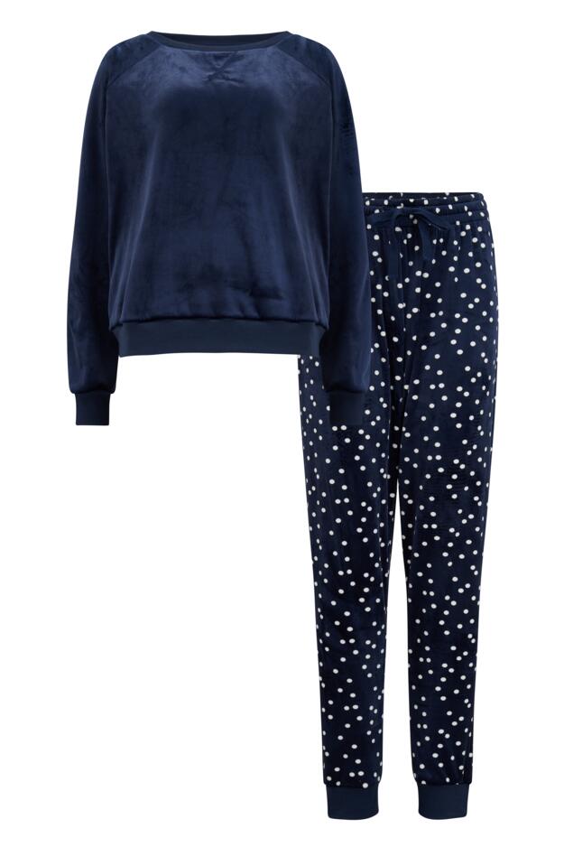 Cosy Fleece Sweatshirt and Jogger Pyjama Set