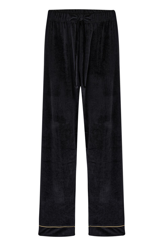 Velour Contrast Trim Pyjama Set