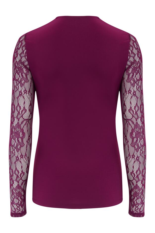 Julie Slinky Jersey Lace Long Sleeve Top 