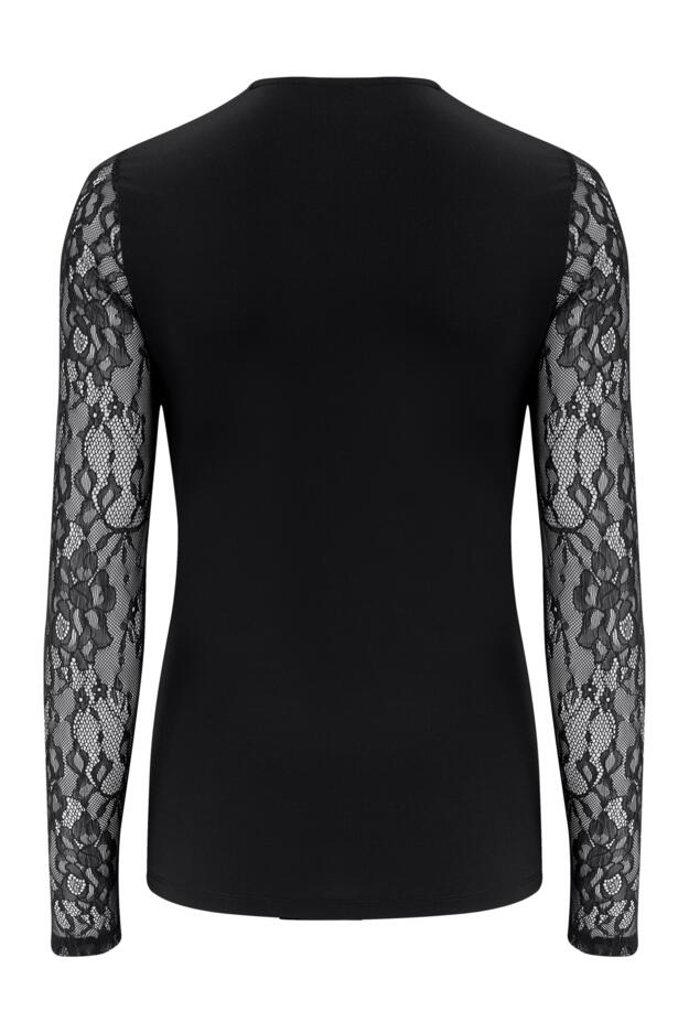 Julie Slinky Jersey Lace Long Sleeve Top 