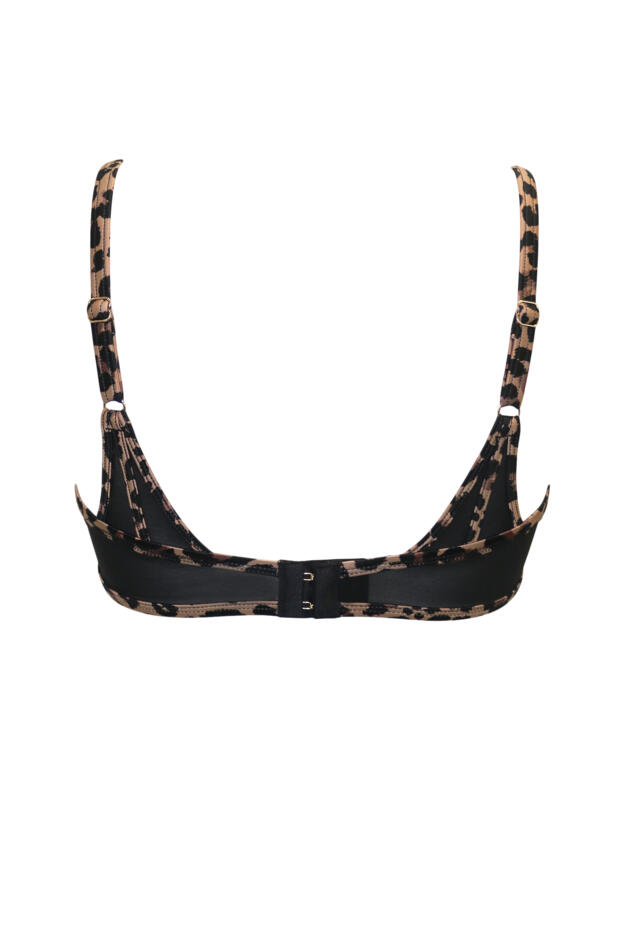 India Leopard Embroidered Non-Padded Underwired Bra