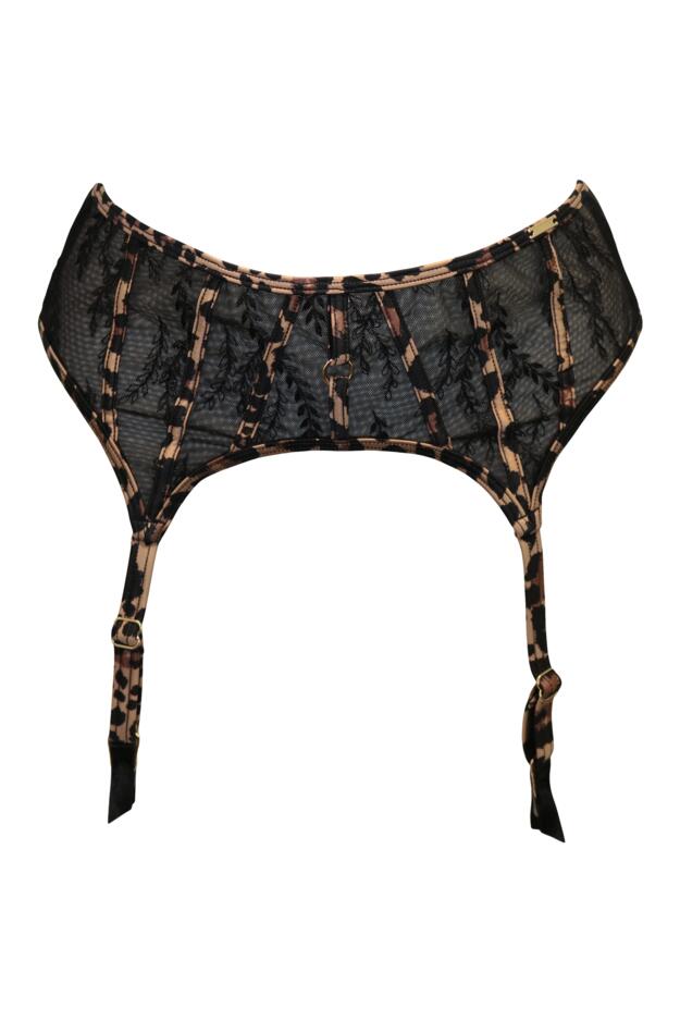 India Leopard Embroidered Suspender