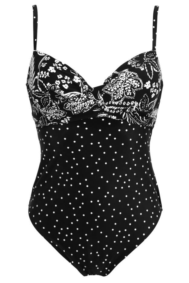 Free Spirit Lightly Padded Underwired Twist Front Tummy Control Swimsuit