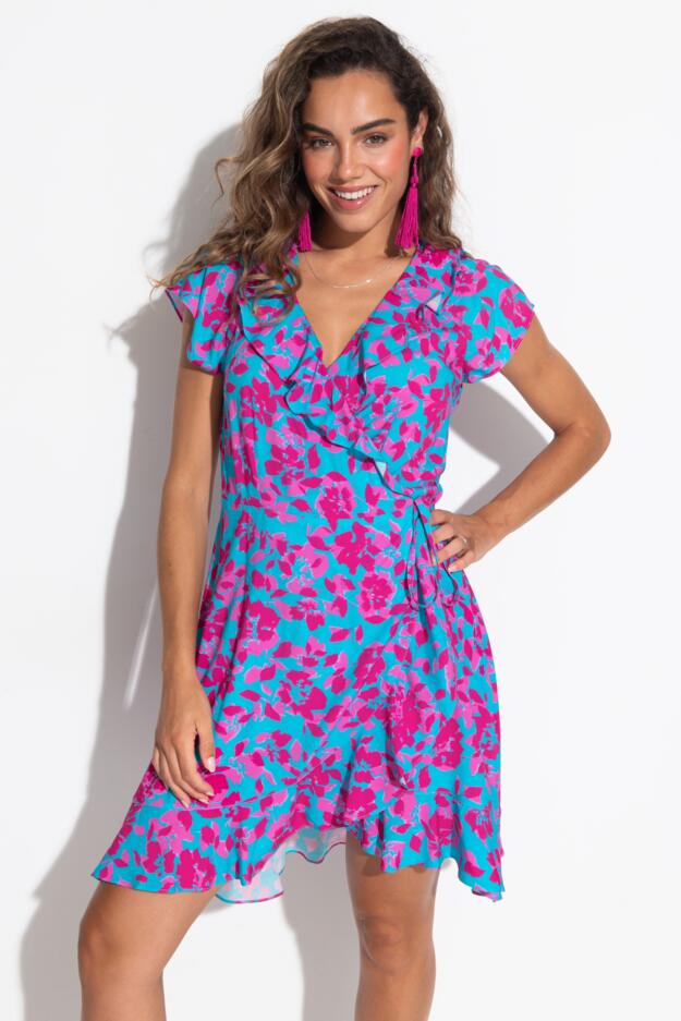 LENZING™ ECOVERO™ Viscose Frill Wrap Beach Dress 