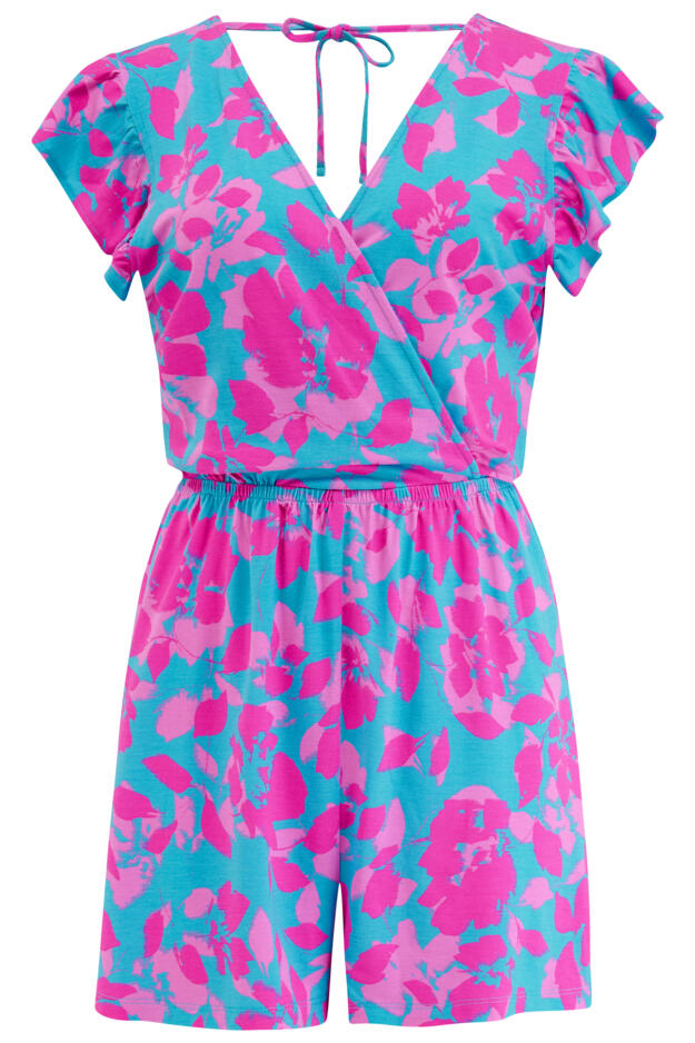 Amelia Frill Stretch Jersey Beach Playsuit