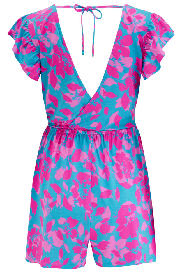 Amelia Frill Stretch Jersey Beach Playsuit