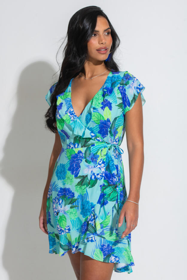Penny Frill Wrap Beach Dress