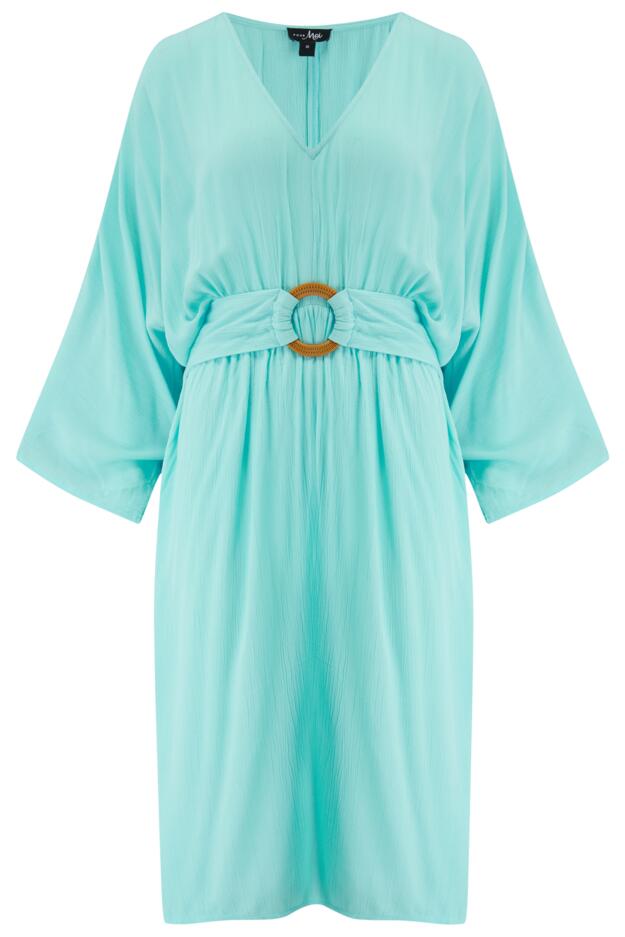 Crinkle O-Ring Midi Beach Kaftan