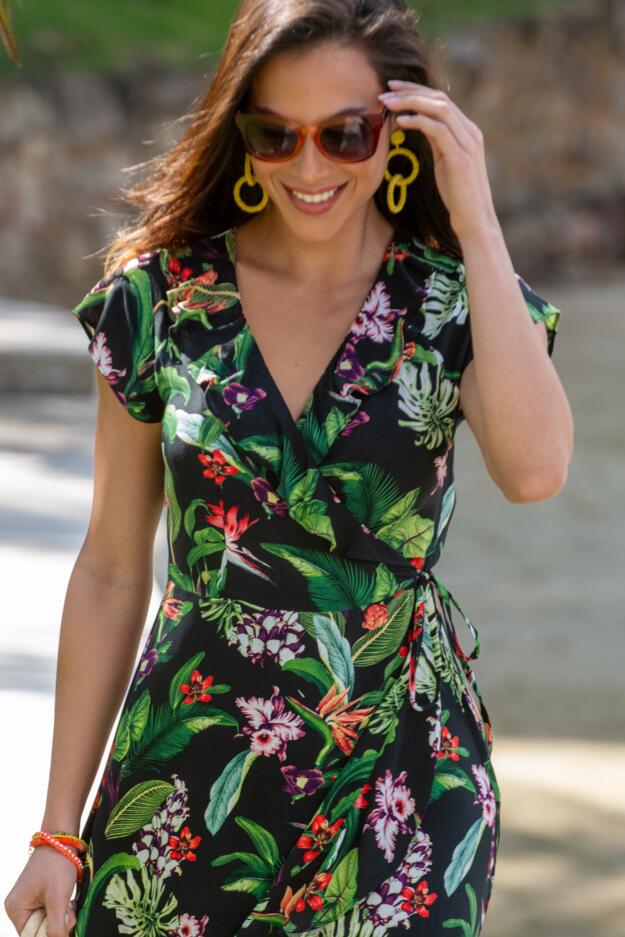 Penny Frill Wrap Beach Dress