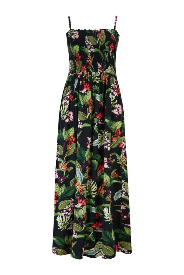 Emma Strapless Shirred Bodice Maxi Beach Dress
