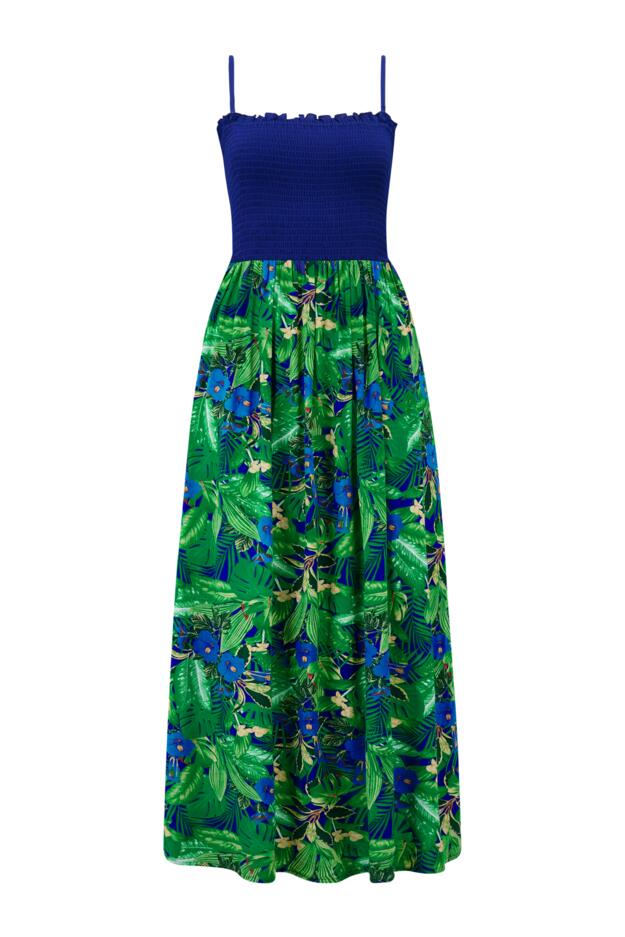 Emma Strapless Shirred Bodice Maxi Beach Dress