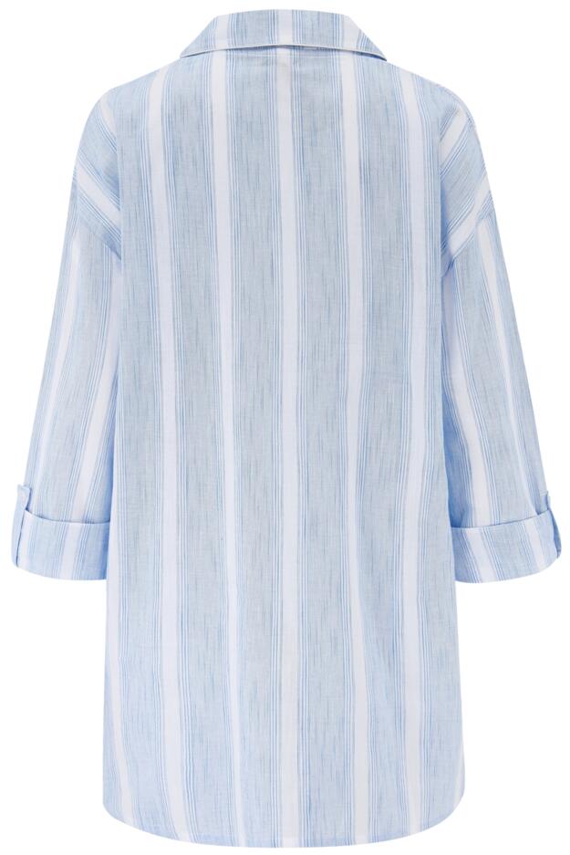 Woven Cotton Stripe Nightshirt 