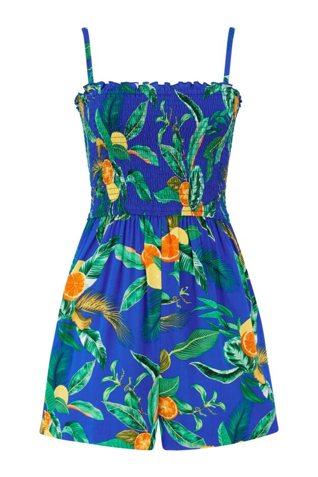 Lottie Strapless Shirred Bodice Beach Playsuit