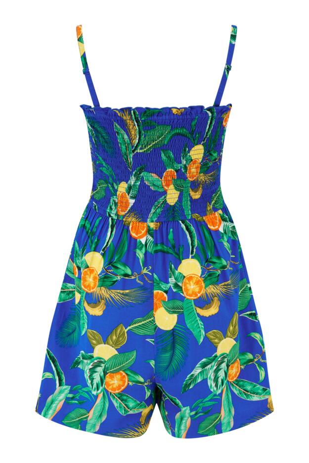 Lottie Strapless Shirred Bodice Beach Playsuit