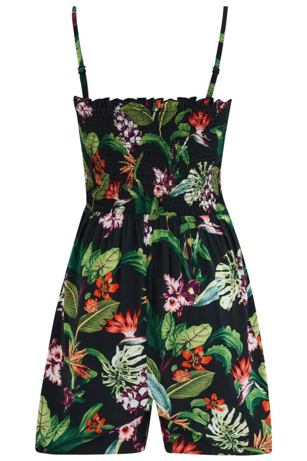 Lottie Strapless Shirred Bodice Beach Playsuit