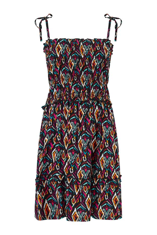 Mia Strapless Shirred Bodice Frill Beach Dress