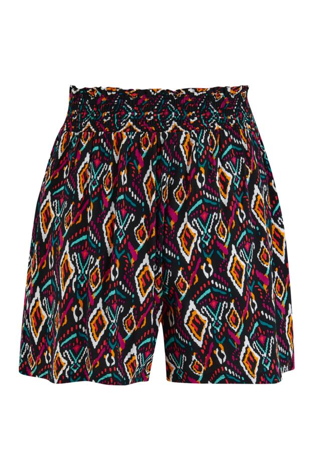 Shirred Waist Woven Beach Short