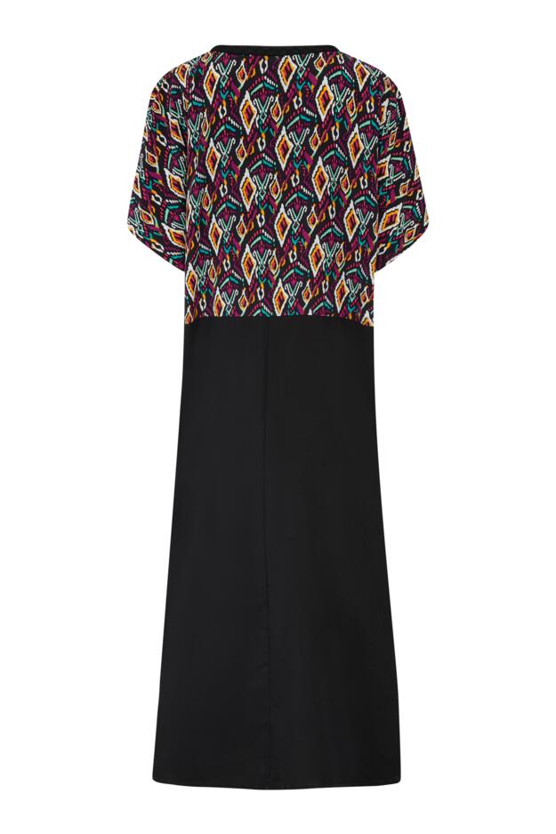V-Neck Mix Print Midaxi Kaftan