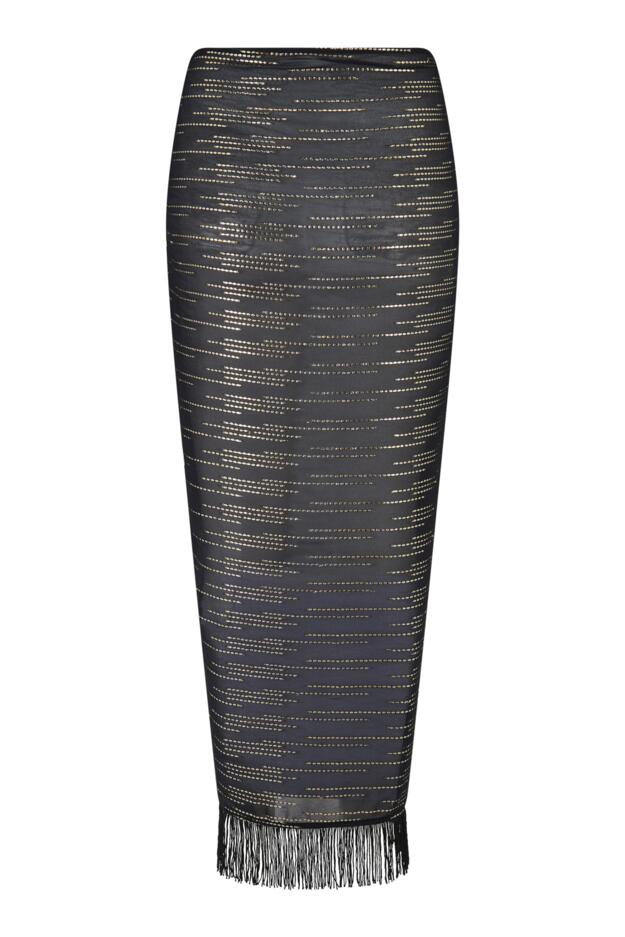 Sparkle Stripe Chiffon Fringe Sarong