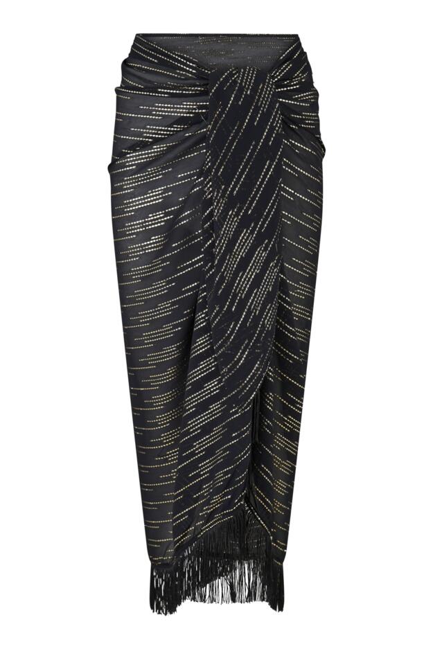 Sparkle Stripe Chiffon Fringe Sarong