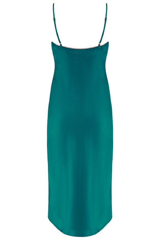 Dusk Satin and Lace Midi Chemise