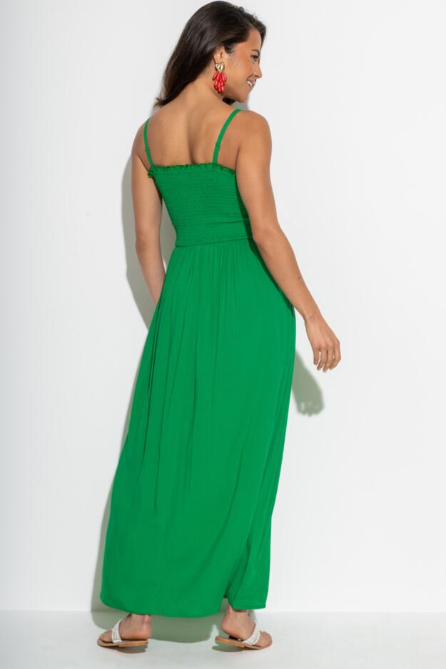 Emma Strapless Shirred Bodice Maxi Beach Dress