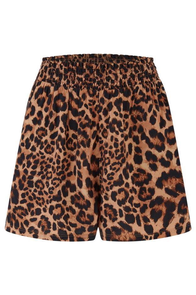 Shirred Waist Woven Beach Short