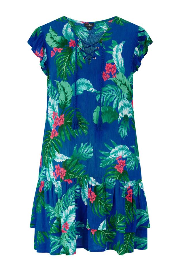 Gracie Crinkle Frill Swing Beach Dress