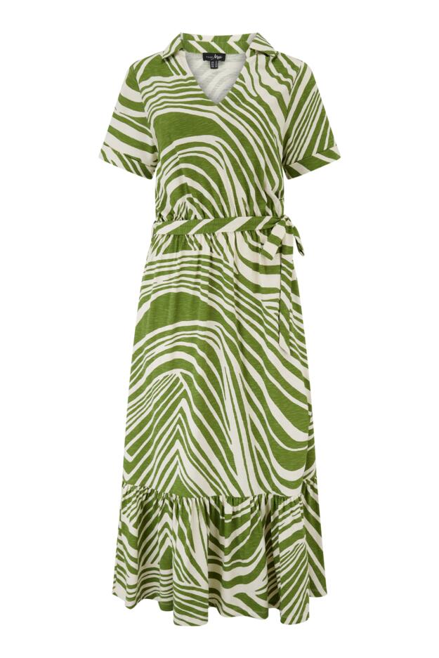 Cotton Slub Midi Shirt Dress 