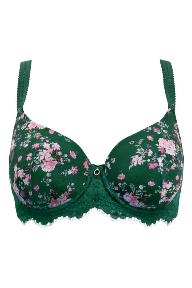 Bliss Printed Mesh Padded Balconette Bra