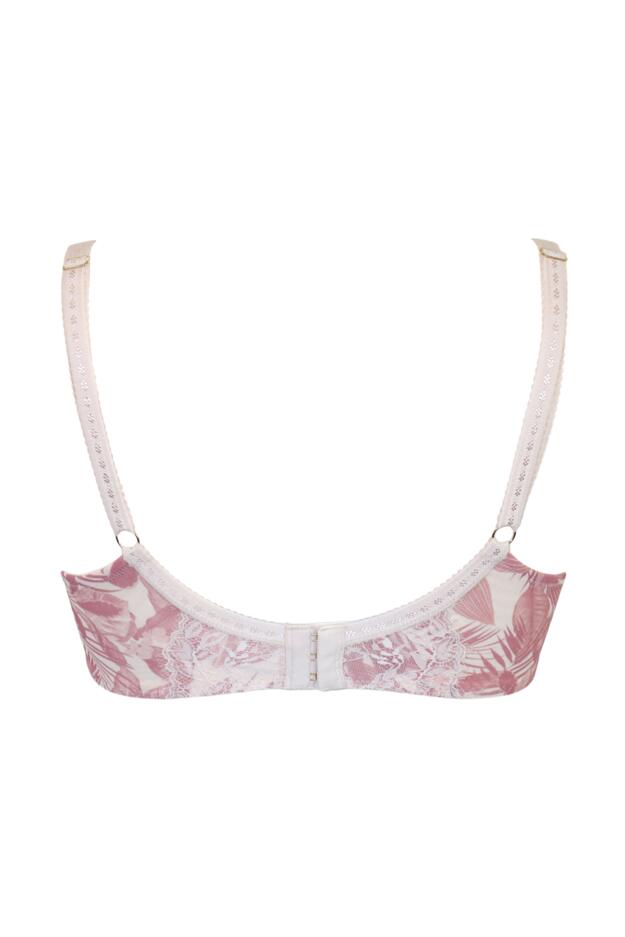 Bliss Printed Mesh Non-Padded Side Support Bra D-J
