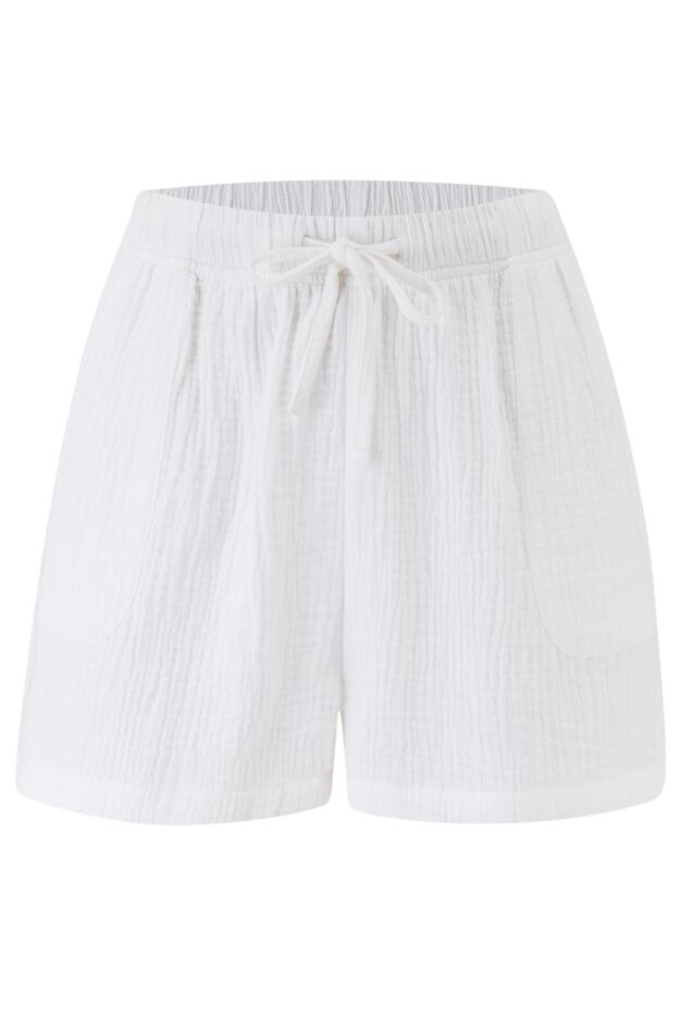 Woven Double Cloth Revere Collar Shirt and Short Pyjama Set
