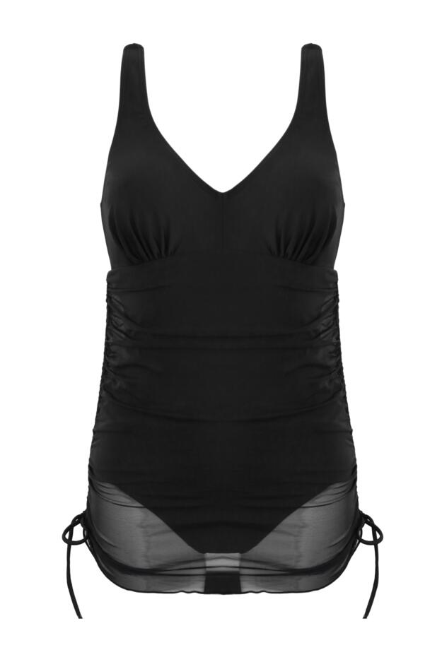 Dubai Mesh Adjustable Tummy Control Skirted Swimsuit